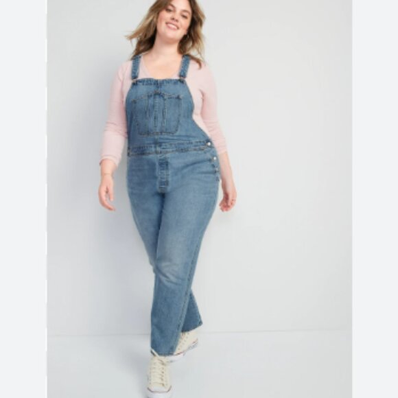Old Navy Slouchy Straight Overalls sz18 - Picture 1 of 6